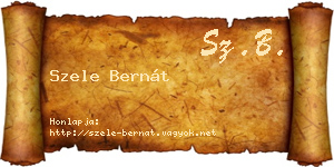 Szele Bernát névjegykártya